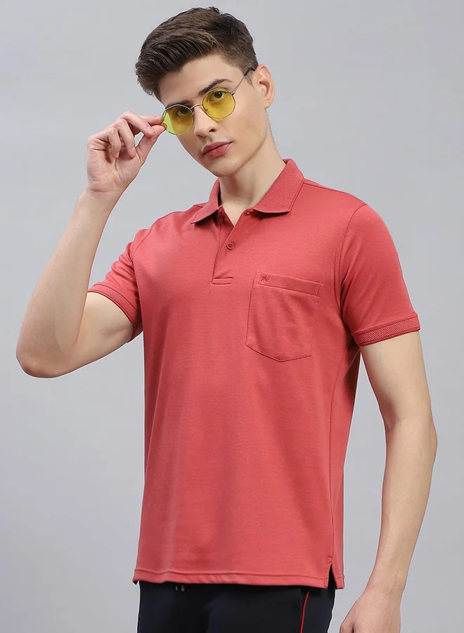 Monte Carlo Solid Short Sleeve Regular Fit Polo T-Shirt with Pocket