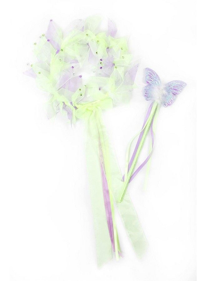 Little Adventures Fairy Halo & Wand Child Accessory Set Green (Tinkerbell) … - Image 1