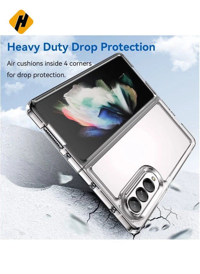 HuHa Case for Samsung Galaxy Z Fold 4 5G Clear TPU Four Corners Protective Cover Transparent Soft fundaCase for Samsung Galaxy Z Fold 4 5G Clear TPU Four Corners Protective Cover Transparent Soft funda  - Image 3