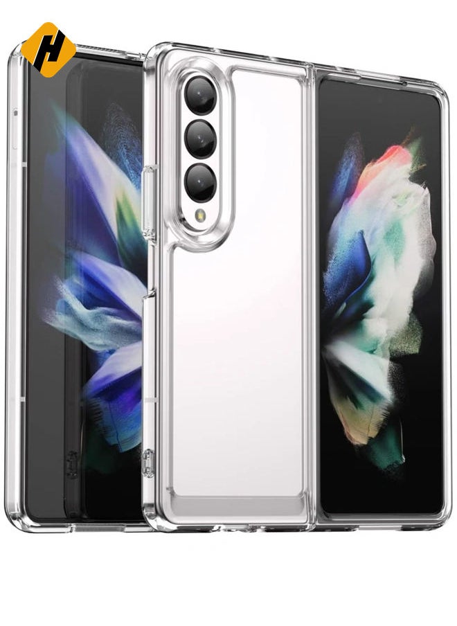 HuHa Case for Samsung Galaxy Z Fold 4 5G Clear TPU Four Corners Protective Cover Transparent Soft fundaCase for Samsung Galaxy Z Fold 4 5G Clear TPU Four Corners Protective Cover Transparent Soft funda  - Image 2