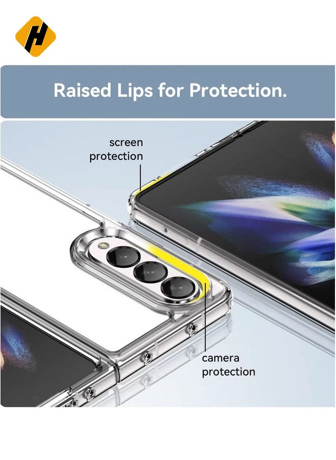 HuHa Case for Samsung Galaxy Z Fold 4 5G Clear TPU Four Corners Protective Cover Transparent Soft fundaCase for Samsung Galaxy Z Fold 4 5G Clear TPU Four Corners Protective Cover Transparent Soft funda  - Image 4