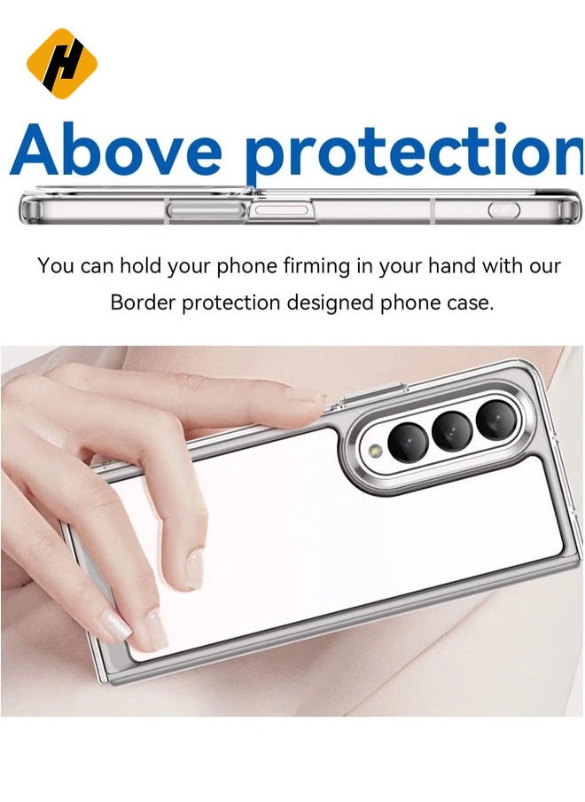 HuHa Case for Samsung Galaxy Z Fold 4 5G Clear TPU Four Corners Protective Cover Transparent Soft fundaCase for Samsung Galaxy Z Fold 4 5G Clear TPU Four Corners Protective Cover Transparent Soft funda  - Image 5