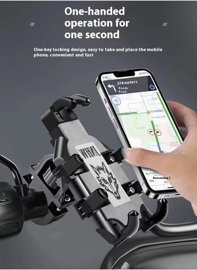 wheel up - Phone Holder for Bike and Motorcycle Phone Mount Bicycle Cell Phone Mount Clamp for Handlebar - Image 1