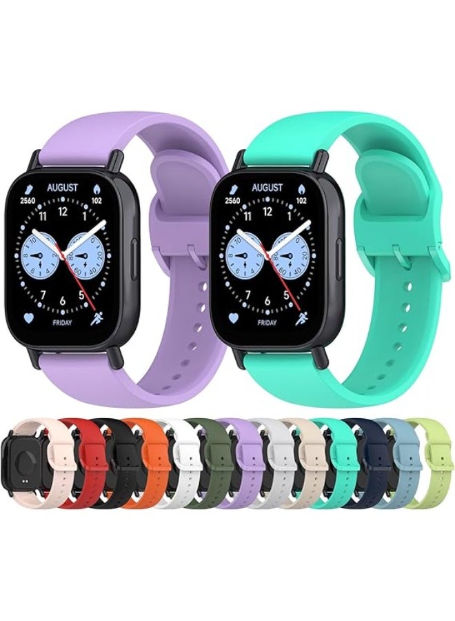 أشرطة متوافقة مع ساعة Xiaomi Redmi Watch 5 Lite/Active، حزام سيليكون ناعم [مقاوم للتآكل] [قابل للتنفس] - (رمادي) - Image 2