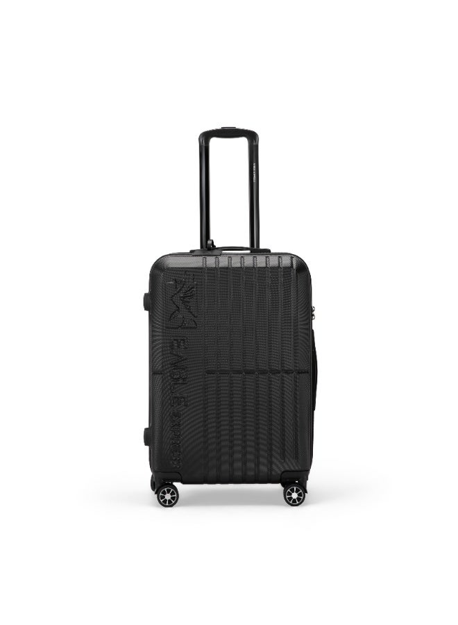 Eagle Express Aura 24 Inch Hard Trolley –Black, High Impact Material, Built-in Lock, Silent 4 Wheels, 1-Year Warranty - Image 1