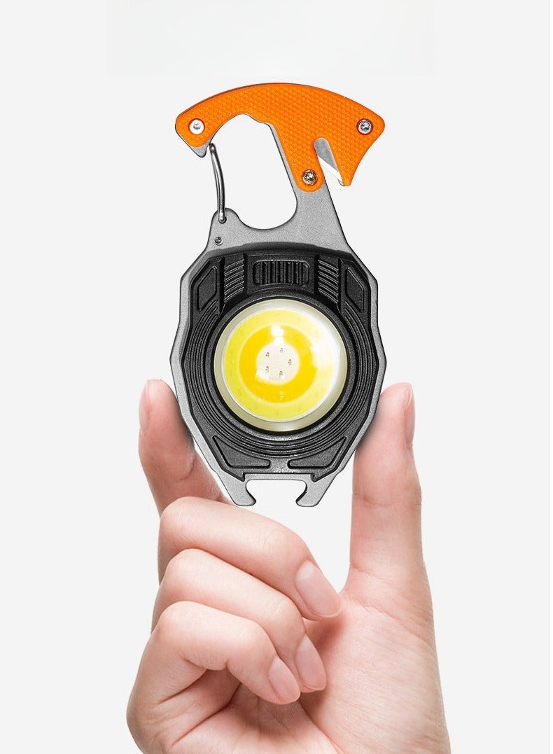 Mini LED flashlight with keychain, 7-mode work light, multifunctional camping gadget for outdoor, camping and power outage - Image 5