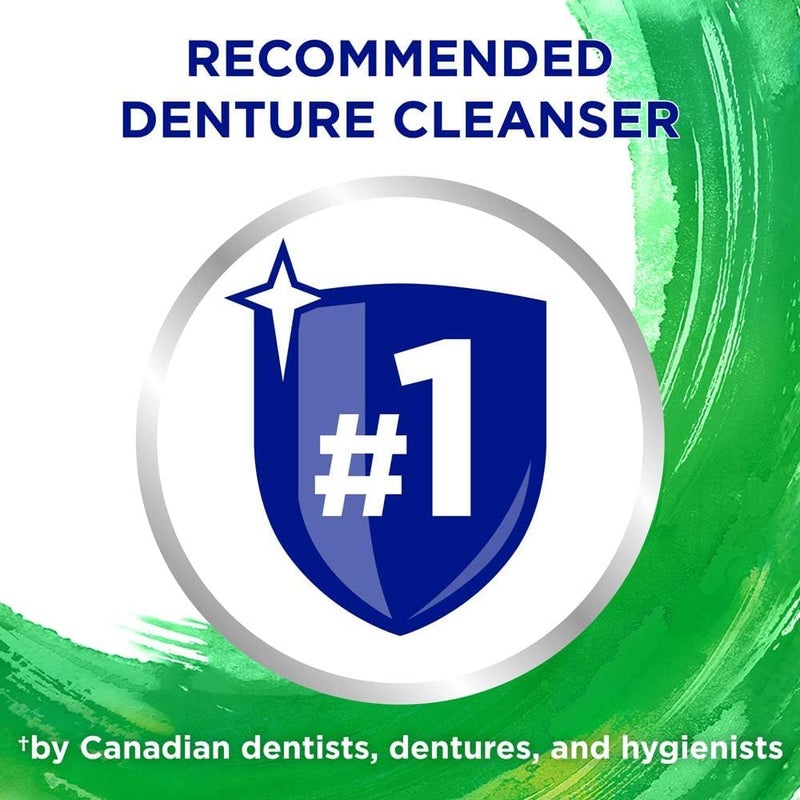 Polident Partials Denture Cleaning Tablets, Triple Fresh Mint, 84 Count, White - Image 2