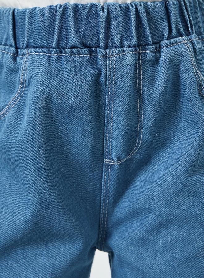 Styli Girls Elastic Waist Relaxed Fit Jeans - Image 3