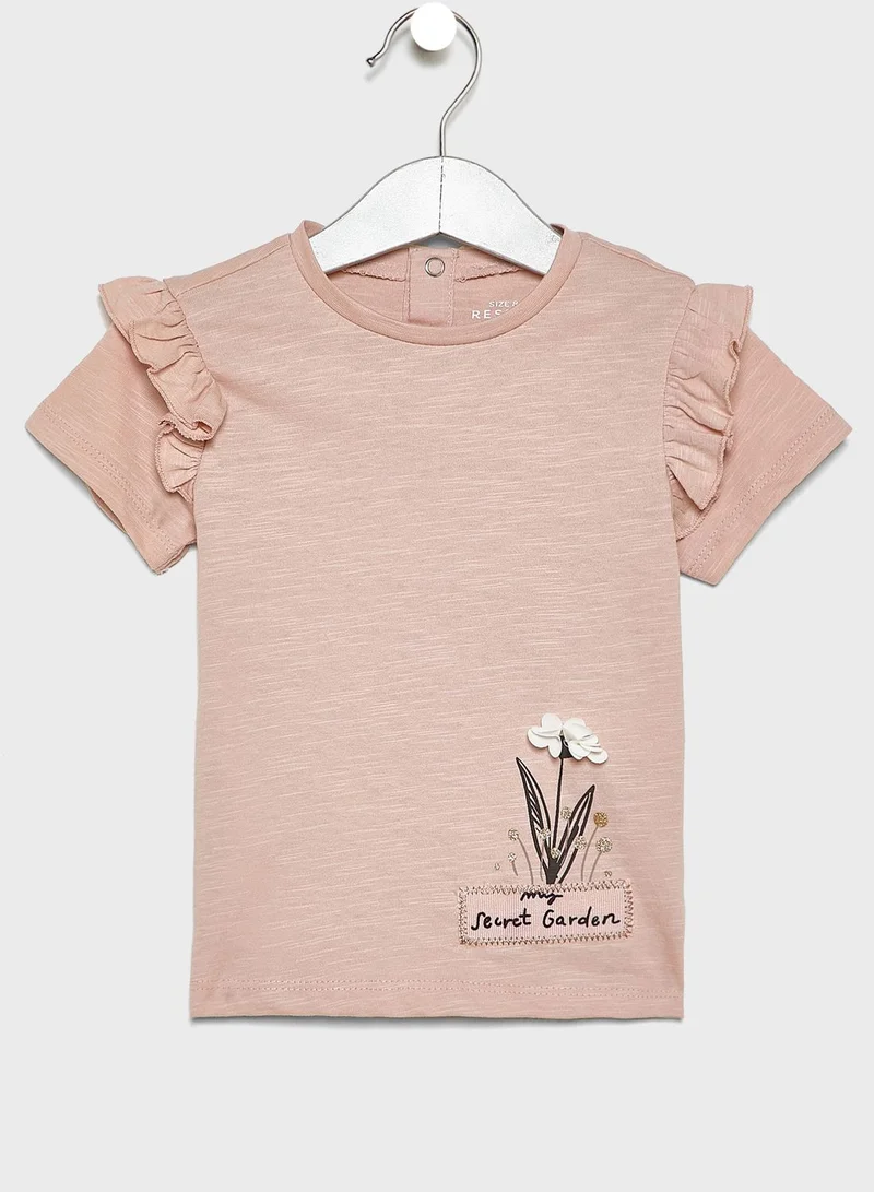 Reserved Infant Frill Shoulder Top