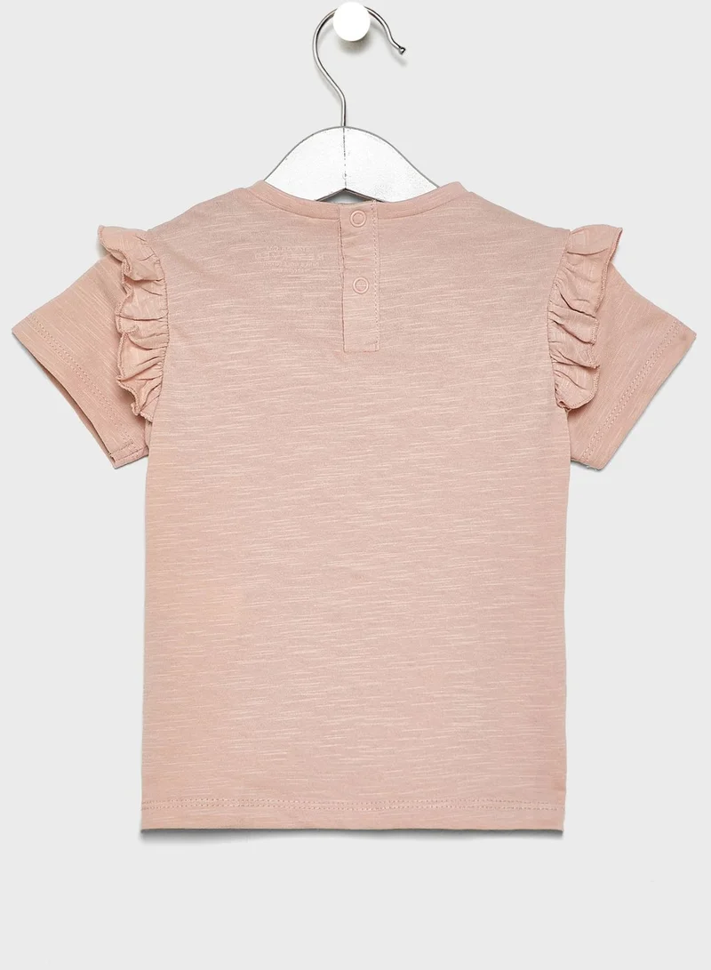Reserved Infant Frill Shoulder Top