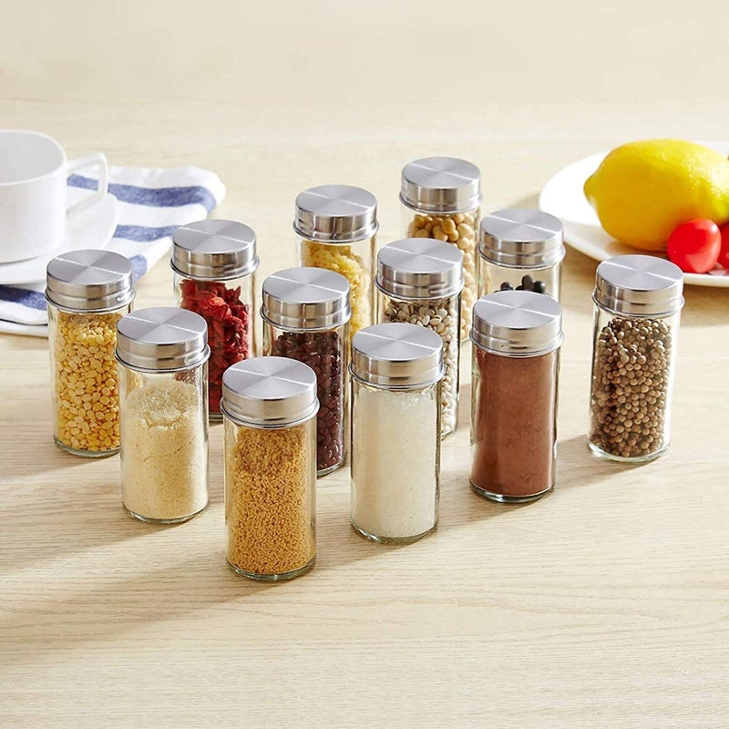 FEELING MALL Rotating spice rack Organizer Revolving Tower for Kitchen Countertop spices storage spice container set spice rack set for kitchen Seasoning Jar 12 JAR Stainless Steel Tiered Shelf - Image 2