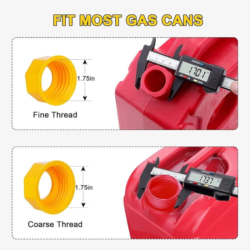 ZELLYA 17 Pcs Gas Can Spout Replacement, Upgrade Gas Can Nozzle Extendable Length up to 11.7", Suitable for Most 1/2/5/10 Gal Oil Cans, Gas Spout Replacement, Fuel Can Spout - Image 4