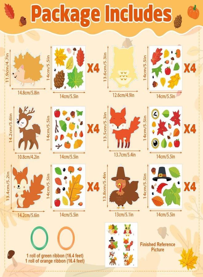 COCHIE Thanksgiving Crafts Kits for Kids Cute Turkey Craft DIY Fall Crafts for Fall Theme Party Classroom Home Game Activities Party Favors - Image 2