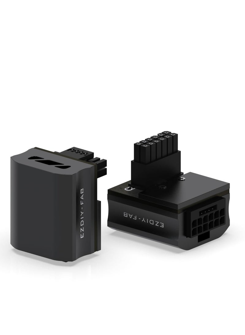 Adapter for RTX40', 12VHPWR 90 Degree Adapter, 12+4 Pin Angle Connector Power Adapter for RTX4090, 4080, 4070ti (Black)  - Image 1