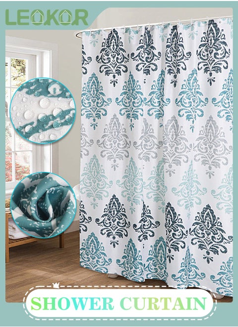 Fabric Shower Curtain Liner Fabric Shower Curtain Set with Grommet and Hooks for Bathroom