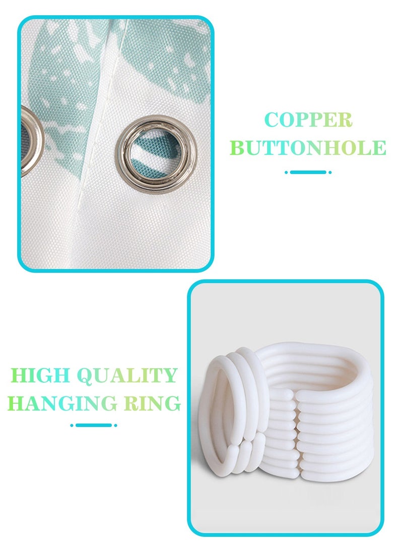 LEOKOR - Fabric Shower Curtain Liner Fabric Shower Curtain Set with Grommet and Hooks for Bathroom - Image 1