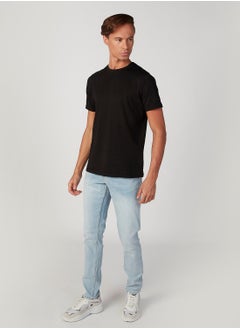 Lee Cooper Slim Fit Plain Mid Waist Jeans with Pocket Detail  - Image 3