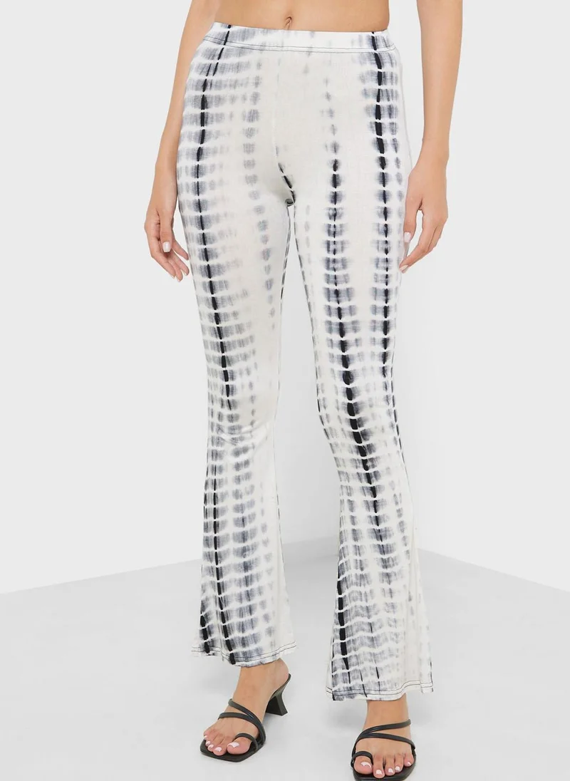 جينجر Tie Dye High Waist Wide Leg Pants