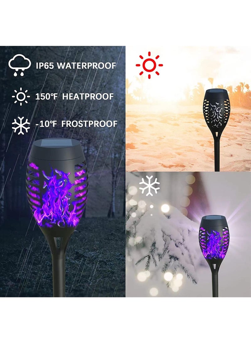 Generic 6-Pieces Solar Torch Lights With Flickering Flame Fire Effect Garden Light Auto On OR Off Dust To Dawn Outdoor Waterproof Landscape Decoration Solar Powered Security Torch Light  - Image 3