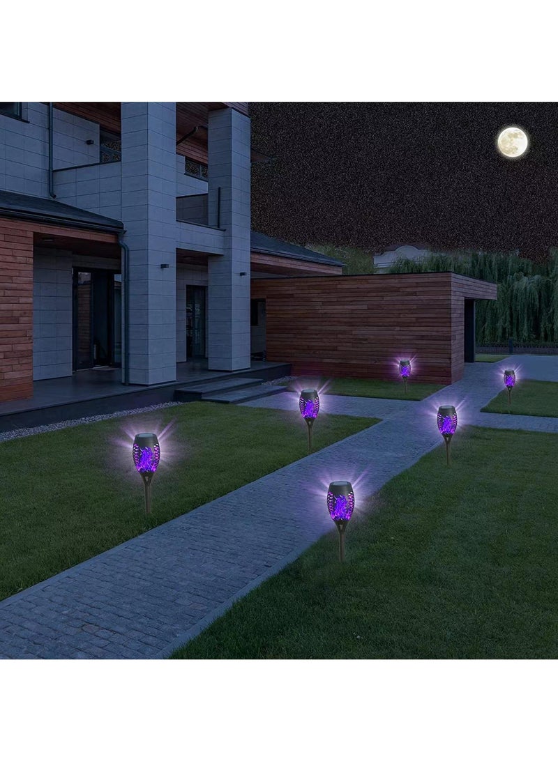 Generic 6-Pieces Solar Torch Lights With Flickering Flame Fire Effect Garden Light Auto On OR Off Dust To Dawn Outdoor Waterproof Landscape Decoration Solar Powered Security Torch Light  - Image 5