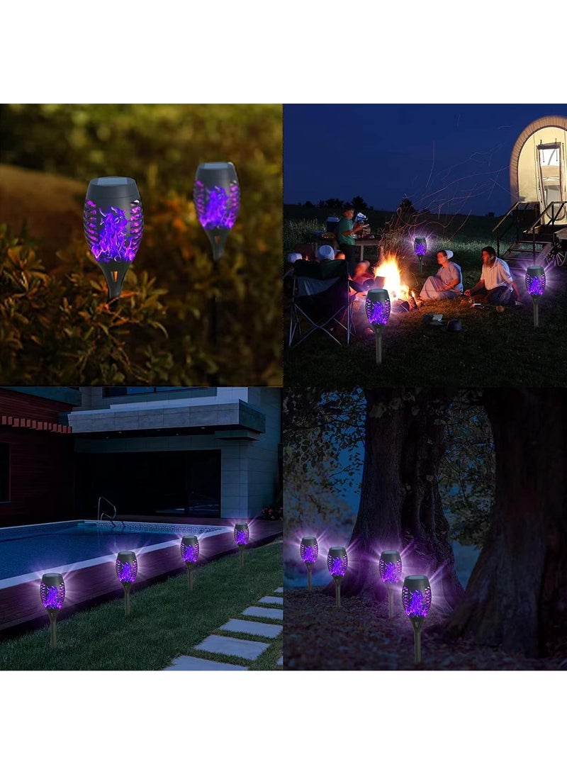 Generic 6-Pieces Solar Torch Lights With Flickering Flame Fire Effect Garden Light Auto On OR Off Dust To Dawn Outdoor Waterproof Landscape Decoration Solar Powered Security Torch Light  - Image 4