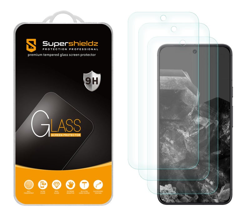 Supershieldz (3 Pack) Designed for Google Pixel 10 Pro XL, Pixel 9 Pro XL Tempered Glass Screen Protector, Anti Scratch, Bubble Free - Image 1
