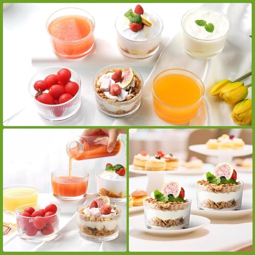 bellemax 200ML Ice Cream Glasses Cups Dishes for Desserts, Milkshake,Fruit and Pudding Glass Serving Bowls, Perfect for Home, Restaurants and Parties Dishwasher Safe (Set of 6) (BX-04) - Image 5