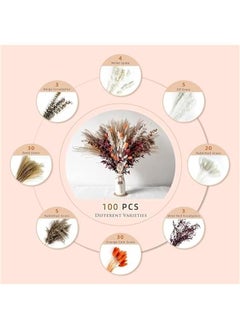 MIXDE Natural Dried Pampas Grass, Boho Decor Fluffy White Pompous Grass Large Reed Bunny Tail Wheat Stalk Decorative Plumes Italian Goldenrod Flower Bouquet for Wedding Fall Home Decor (HS84)  - Image 4