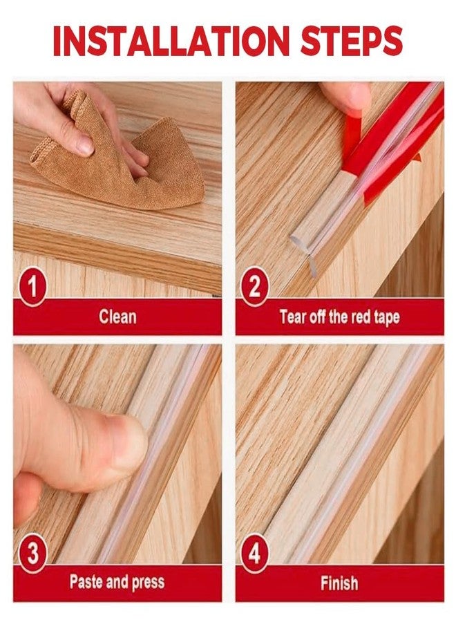 N2K2 ENTERPRISE 5-Meter Clear Corner Protectors for Baby Proofing-Cushion to Cover Sharp Furniture and Table Edges-Soft Silicone Tape Edge Protector Strip for Sharp Corners - Image 2