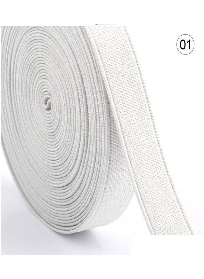 Generic Clothes elastic, 2 cm wide, 5 meter long, white  - Image 3