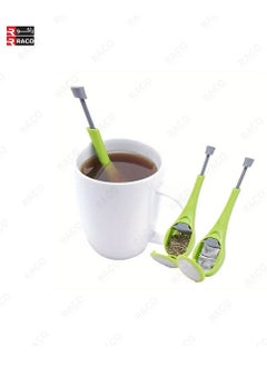 RACO RACO Tea Silicone Strainer Tea Infuser Built In Plunger Reusable Tea Bag Plastic Tea & Coffee Strainer Measure Swirl Steep Stir & Press, Green  - Image 5