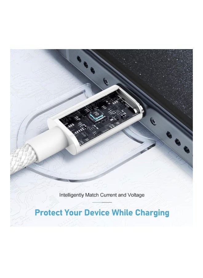 2M 60W USB-C to USB-C Braided Charging Cable, High Speed 480Mbps Data Sync Type C Fast Charger Cord Compatible with iPhone 16/16Pro/16 Pro Max/15/15 Pro/15 Plus/15 Pro Max,iPad Mini/Pro, MacBook Pro/Air, - Image 2