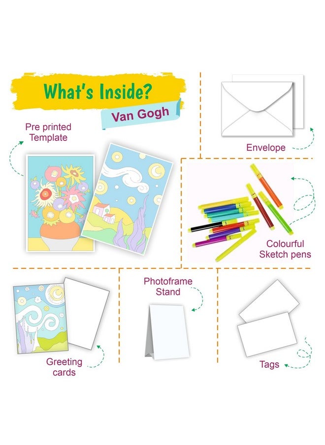 Lighthouse LIGHTHOUSE Inspired Vincent Van Gogh DIY Art kit for Kids | Summer Activity Kit | Birthday Gift | Return Gift | Art Set | Creativity Kit  - Image 3
