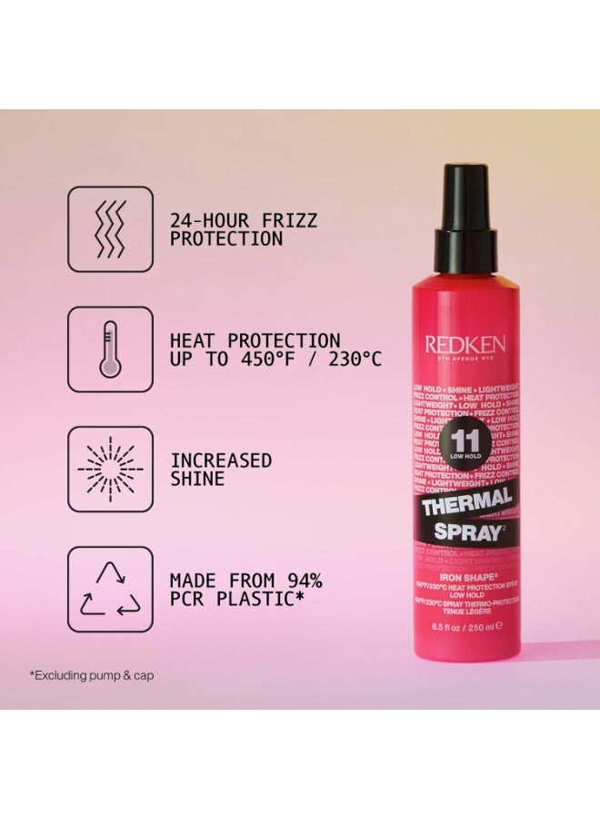 Redken Thermal Spray 11 Low Hold For All Hair Types - Provides a Smooth, Silky & Frizz-Free Blow-Dry Finish while Protecting Against Heat Damage - Image 2