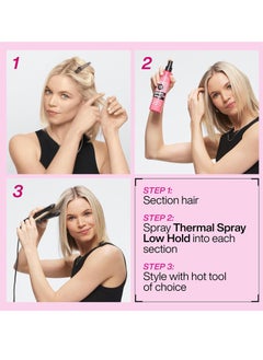 REDKEN Redken Thermal Spray 11 Low Hold | Thermal Smoothing Holding Spray | For All Hair Types | Provides a Smooth, Silky & Frizz-Free Blow-Dry Finish | Mild Control | Protects Against Heat Damage | 8.5 Oz  - Image 4