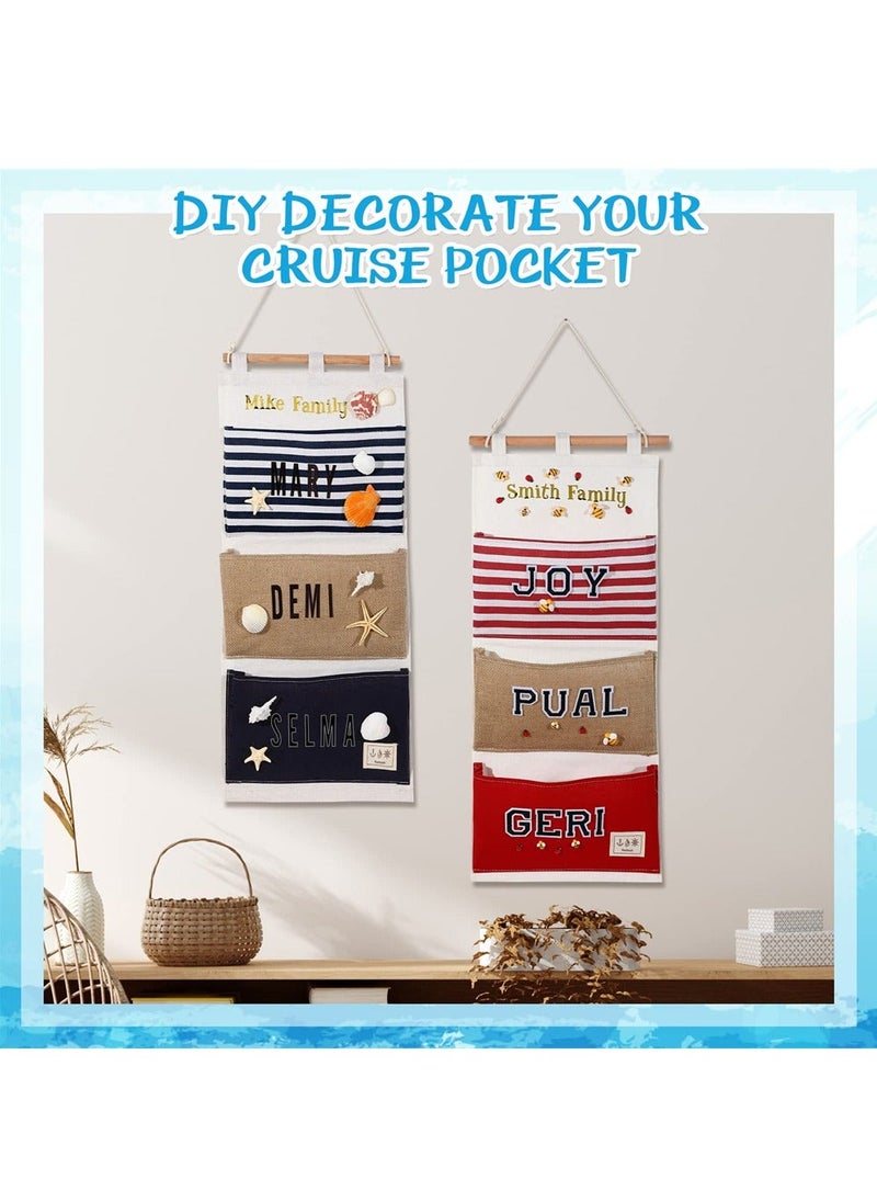Generic Wall Hanging Storage Bag, 2 Pcs Over The Door Closet Organizer with Pockets, Linen Cotton Fabric Wall Door 3 Pockets Hanging Bag for School Office Bedroom Kitchen Home  - Image 3