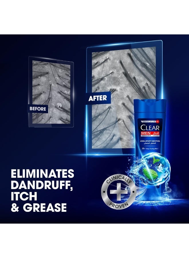 Clear Men Anti-Dandruff Shampoo, Cool Sport Menthol, 2 x 350ml - Image 5