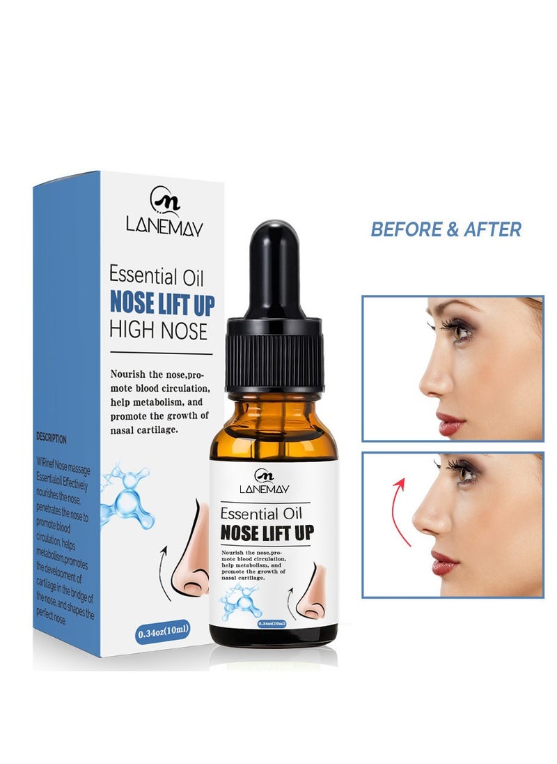 LANEMAY زيت عطري لرفع الأنف لتدليك الأنف، ويجعل الأنف أكثر استقامة وجمالاً  - Image 1