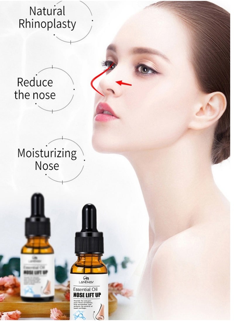 LANEMAY زيت عطري لرفع الأنف لتدليك الأنف، ويجعل الأنف أكثر استقامة وجمالاً  - Image 4