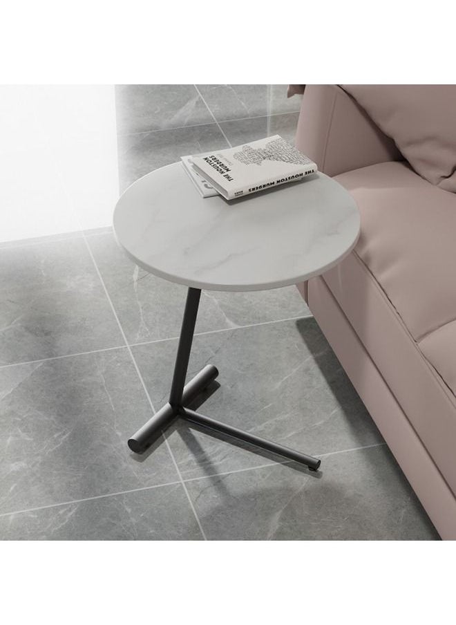 XiuWoo - Sturdy Nordic Style Round Coffee Table Sofa Side Table End Table For Living Room 40*50*29.5cm - Image 1