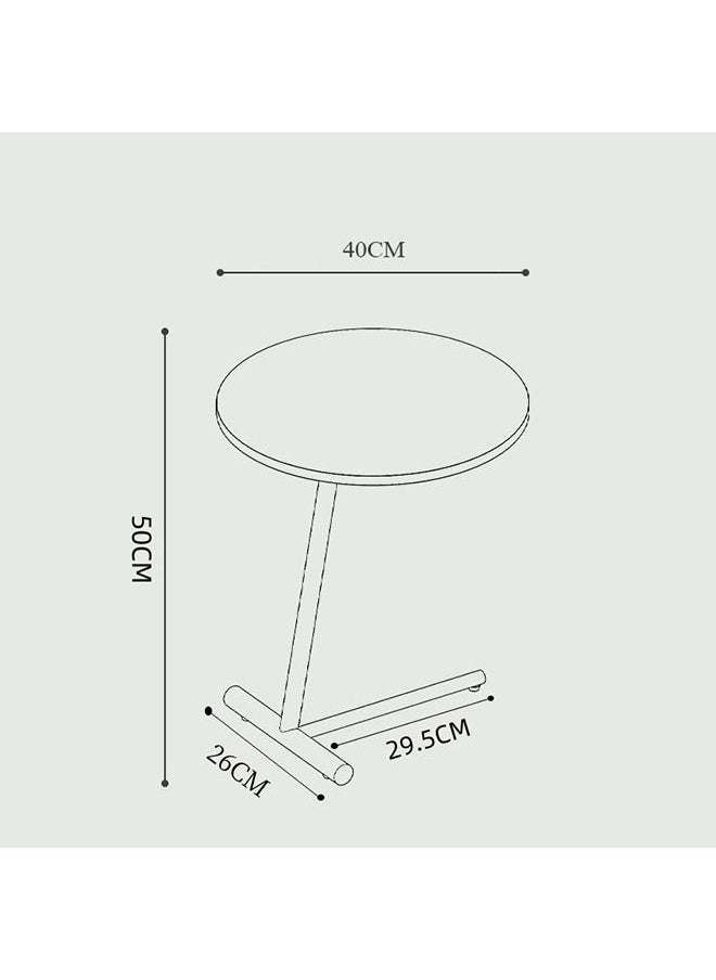 XiuWoo - Sturdy Nordic Style Round Coffee Table Sofa Side Table End Table For Living Room 40*50*29.5cm - Image 1