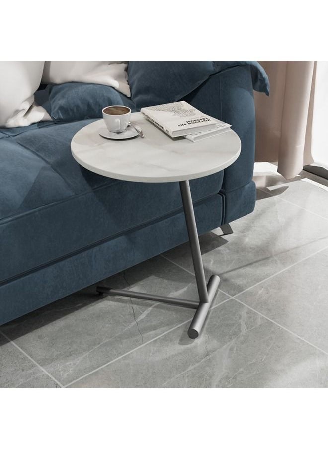 XiuWoo - Sturdy Nordic Style Round Coffee Table Sofa Side Table End Table For Living Room 40*50*29.5cm - Image 1