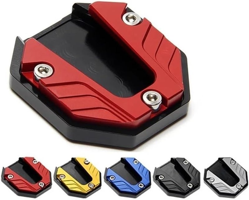Motorcycle Kickstand Extender Pad CNC Aluminum Alloy Anti Skid Enlarged Base Titanium Color - Image 5
