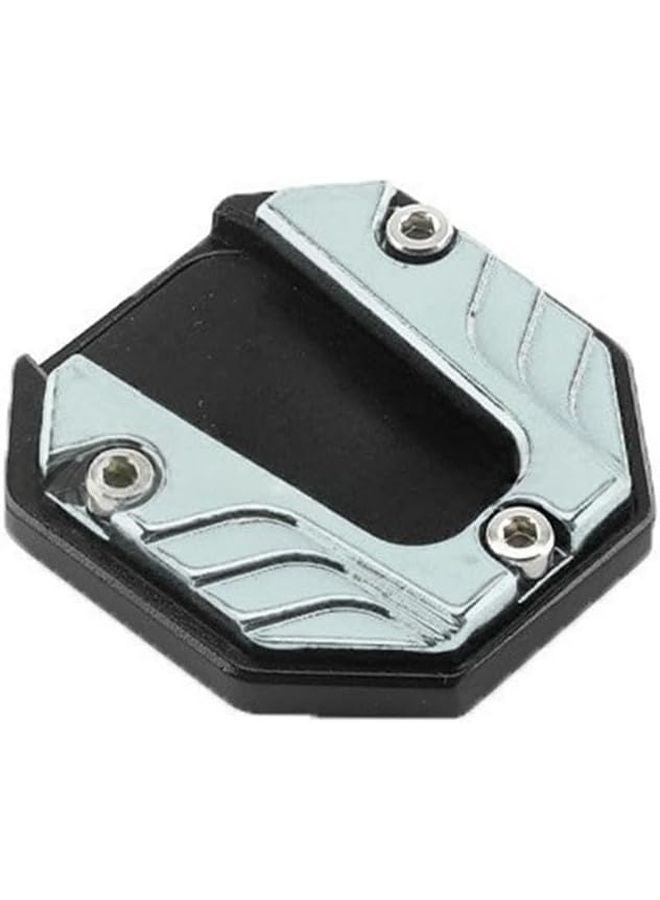 Motorcycle Kickstand Extender Pad CNC Aluminum Alloy Anti Skid Enlarged Base Titanium Color - Image 1