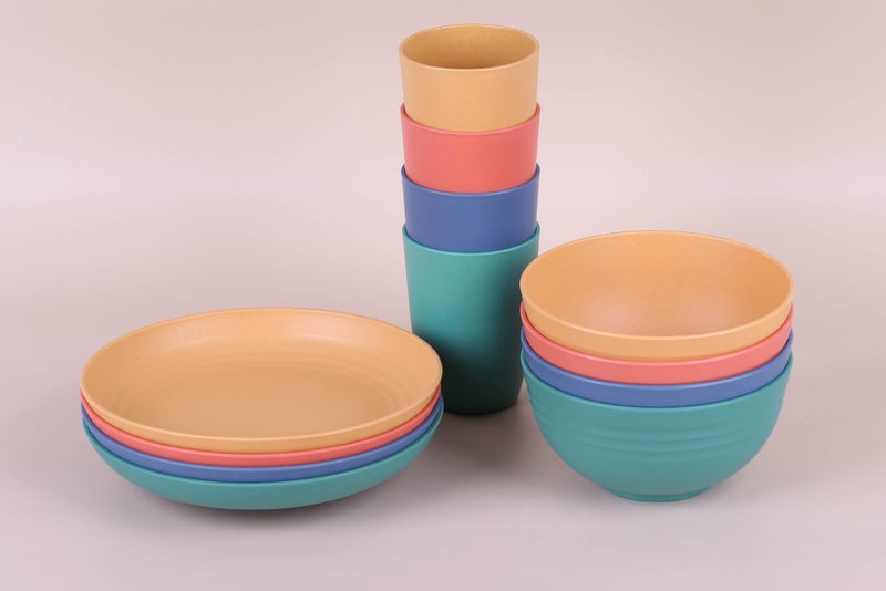 LuckyZone Unbreakable Cereal Bowls - 24 oz Reusable Wheat Straw Bowl Set of 6 - Dishwasher & Microwave Safe - Perfect for Cereal, Soup and Rice - BPA Free, Healthy & Eco-Friendly (6 Color_H) - Image 5