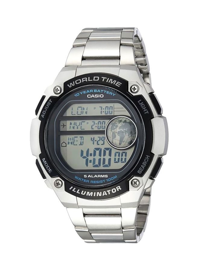 CASIO Men Youth Water Resistant Digital Watch AE-3000WD-1AV - 57 mm - Silver - Image 1