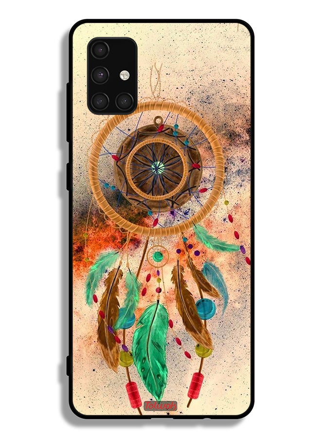 Tolwak غطاء حماية لهاتف Samsung Galaxy A71 4G بنقشة ريش ماندالا معلق - Image 1