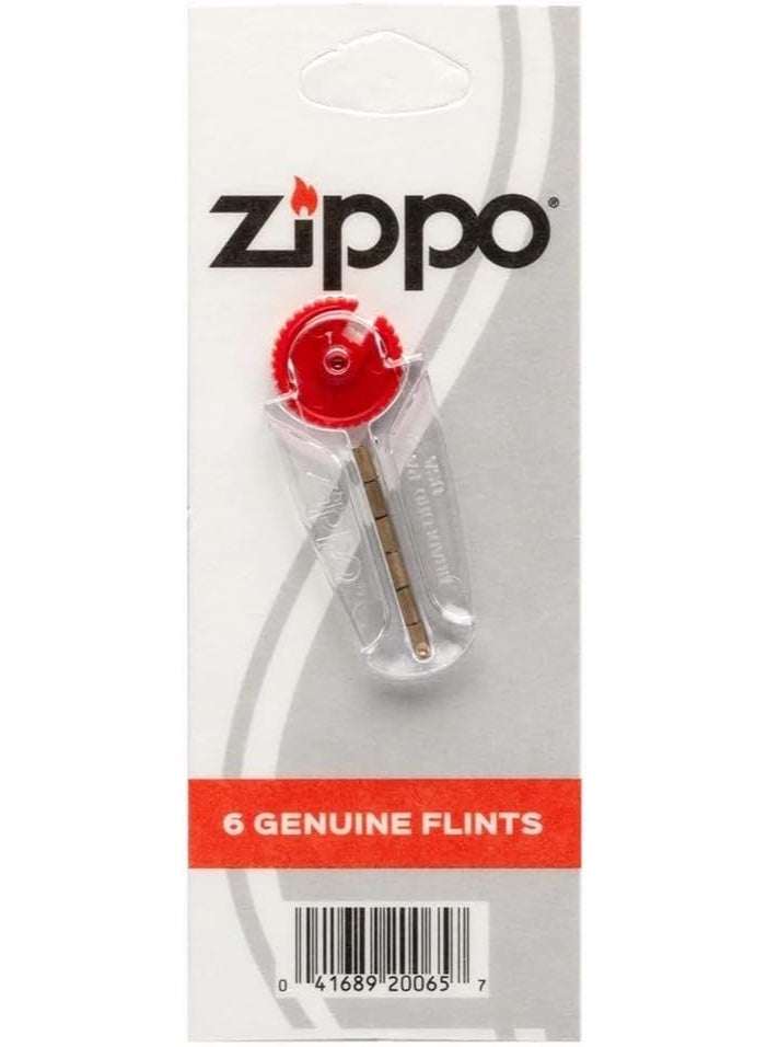 Zippo Genuine Flints (6-pack) Zippo  Zippo Flints  Lighter flints  Zippo lighter  Lighter accessories  Lighter parts  Genuine Zippo  Flint wheel  Lighter fluid  Zippo supplies - Image 1