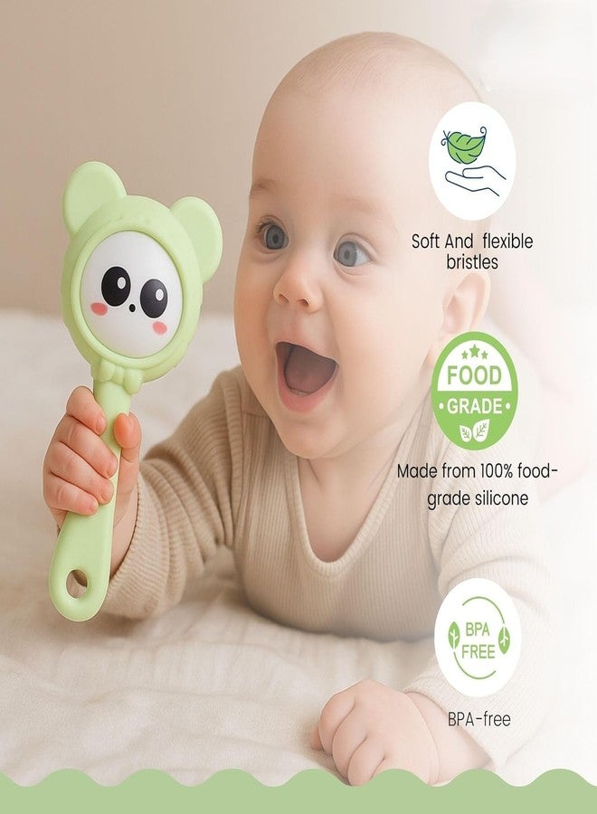 Cuteably Panda Baby Rattle Teether, Silicone, BPA-Free, Light Green (Green) - Image 4