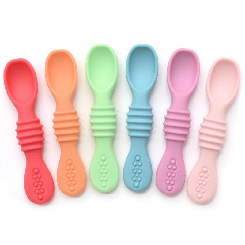 PrimaStella Silicone Chew Spoon Set for Babies and Toddlers | Safety Tested | BPA Free | Microwave, Dishwasher and Freezer Safe - Image 1